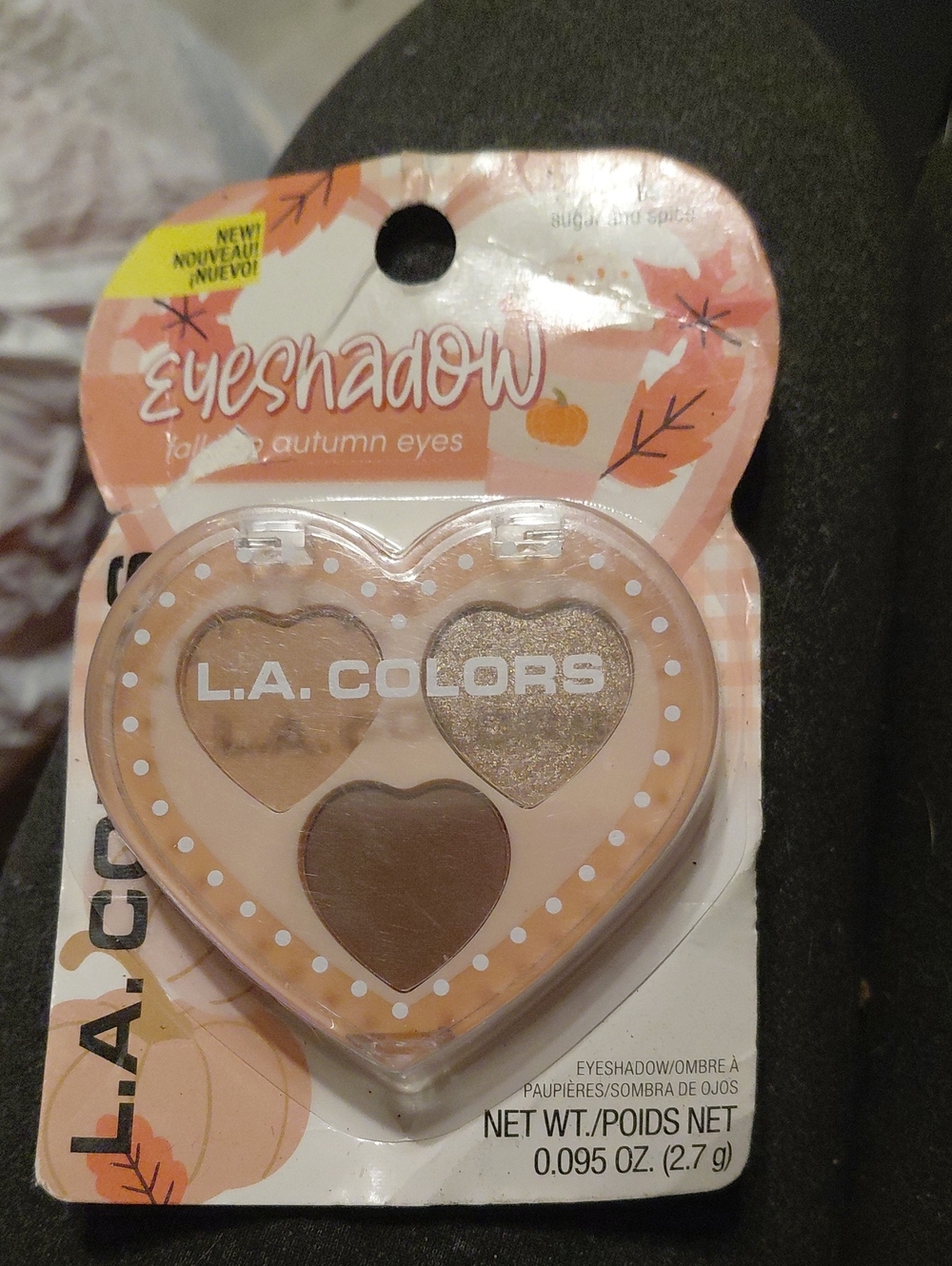 5/$10 Must Bundle L.A. Colors Heart Eyeshadow Trio - Champagne, Peach, Brown